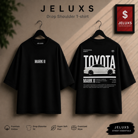 Toyato Oversized Heavyweight Drop Shoulder T-Shirt -Black