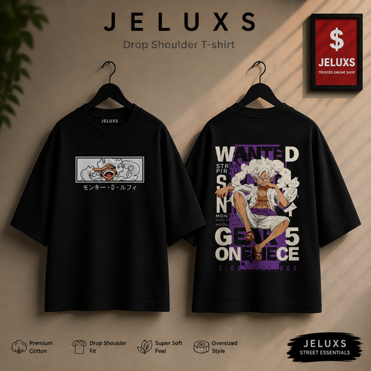 Wanted Oversized Heavyweight Drop Shoulder T-Shirt -Black